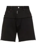 DSQUARED2 piped-trim denim shorts - Black