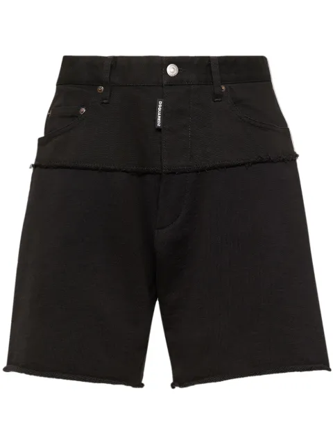 DSQUARED2 shorts de mezclilla con ribete