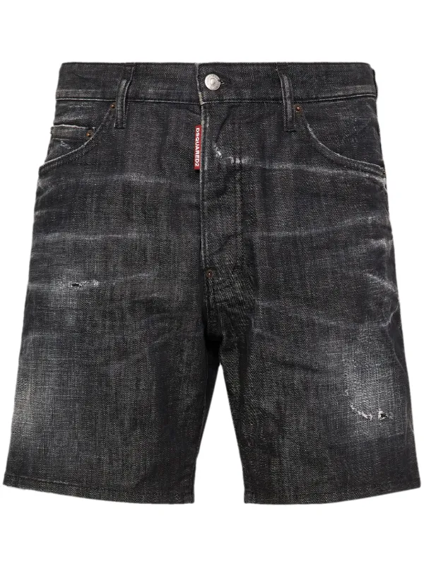 DISTRESSED Black 2024 Bermuda Jeans