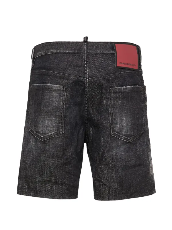 DSQUARED2 ダメージ デニムショーツ | ブラック | FARFETCH JP