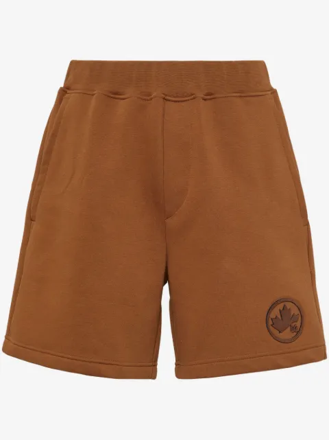 DSQUARED2 logo-appliqué cotton track shorts