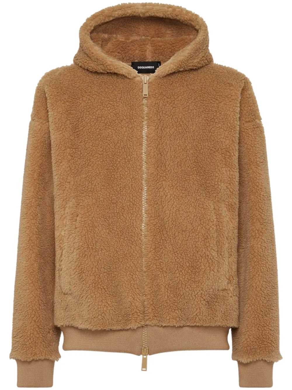 DSQUARED2 Jack met capuchon en geborduurd logo Beige