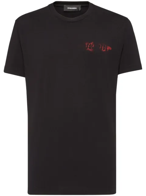DSQUARED2 Camiseta de algodão com estampa gráfica