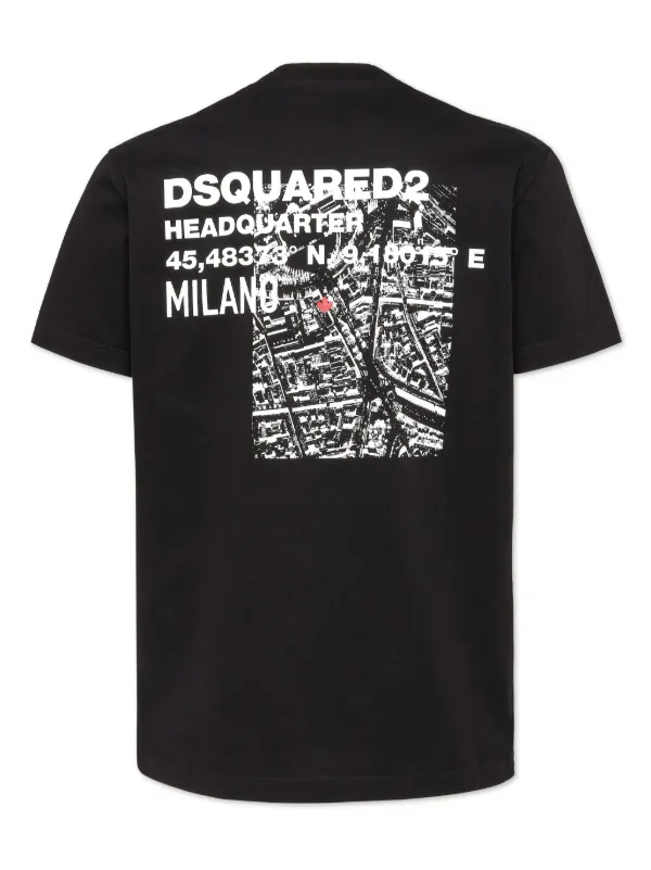 ★送料・関税込み★【DSQUARED2】プリント Tシャツ DSQUARED2 Icon プリント Tシャツ | ブラック | FARFETCH JP