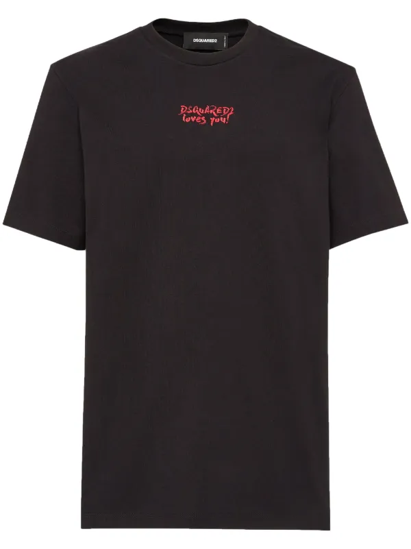 【DSQUARED】Logo Tシャツ DSQUARED2 ロゴ Tシャツ | ブラック | FARFETCH JP