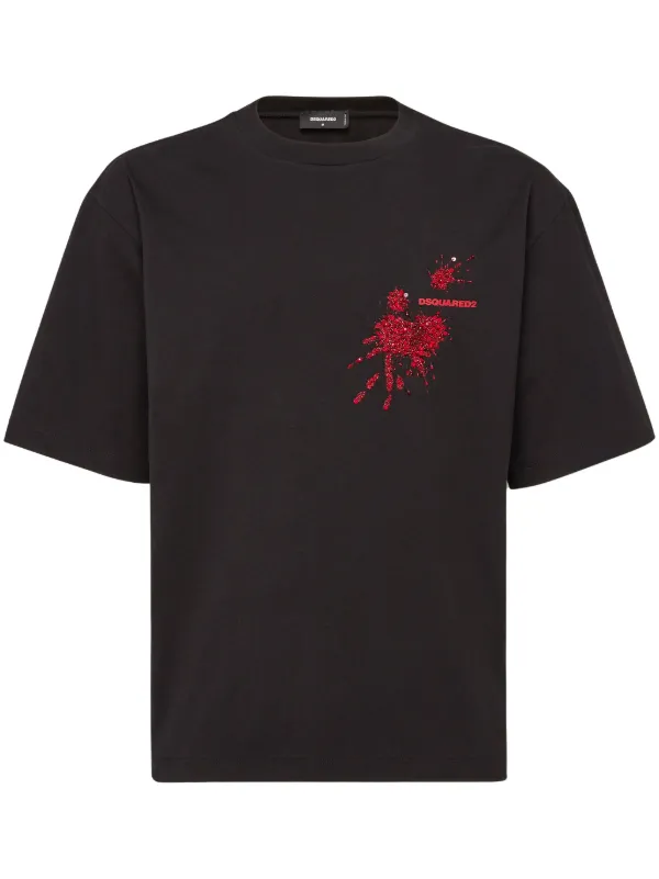 DSQUARED2 スパンコール Tシャツ | ブラック | FARFETCH JP