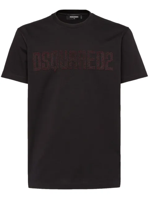 DSQUARED2 crystal-logo cotton T-shirt