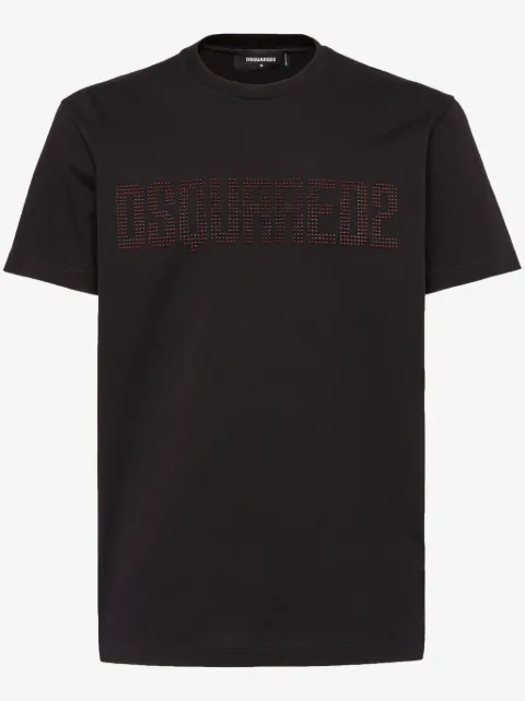 DSQUARED2 crystal-logo cotton T-shirt
