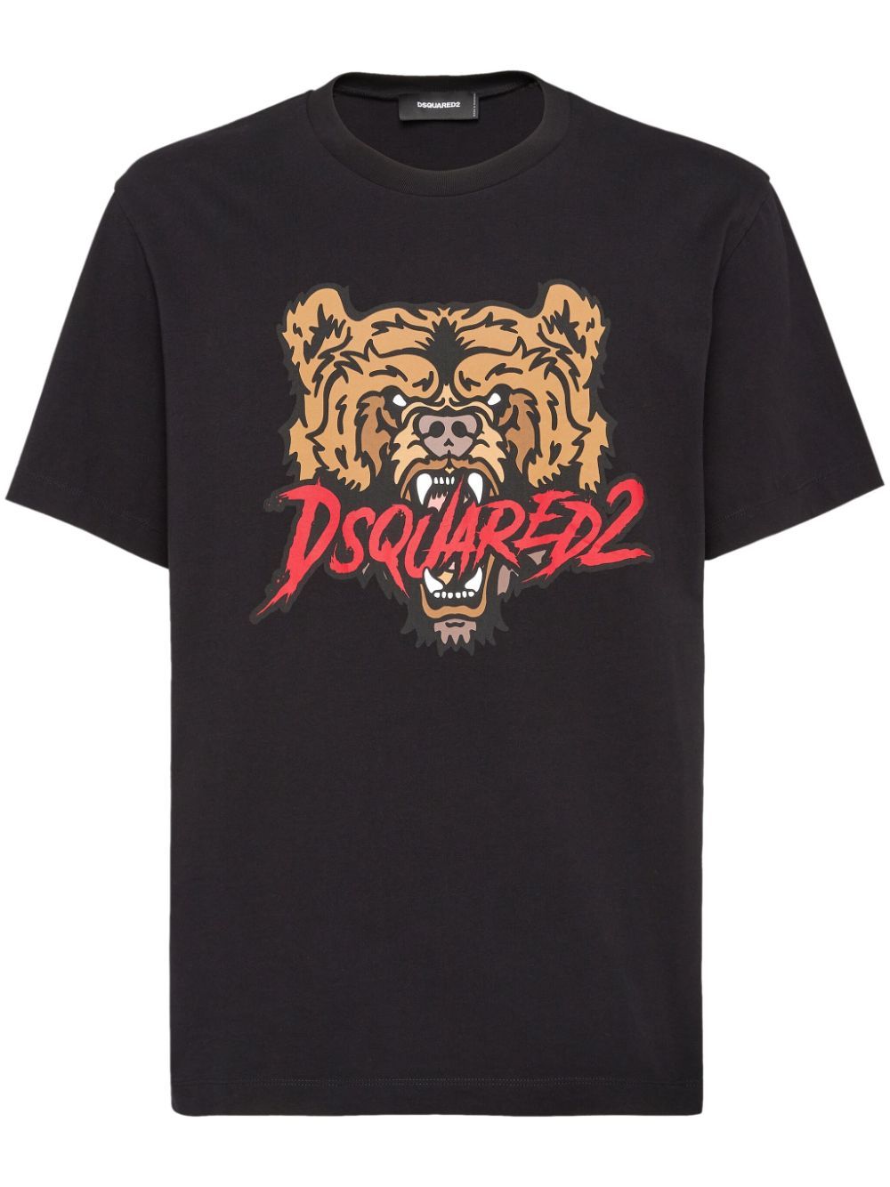 Shop Dsquared2 Graphic-print Cotton T-shirt In Black