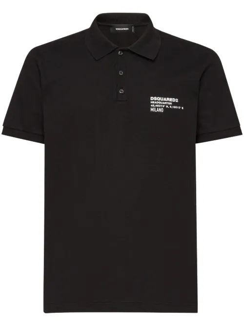 Polo en coton à logo imprimé - DSQUARED2 - Modalova