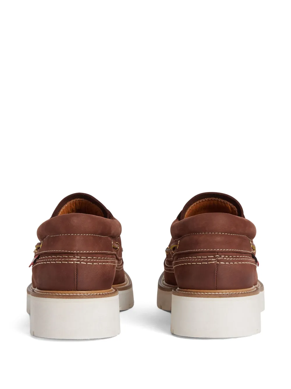 DSQUARED2 lace-up leather boat shoes Brown