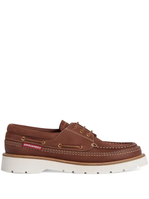 DSQUARED2 lace-up leather boat shoes Men
