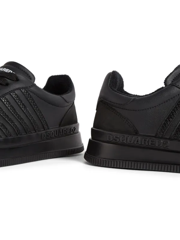【送料&関税込】Dsquared2 New Jersey Sneakers DSQUARED2 New Jersey Leather Sneakers | Black | FARFETCH
