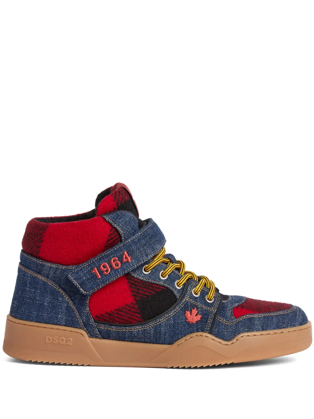 DSQUARED2 tenis bajos con paneles de mezclilla | azul | Image 1