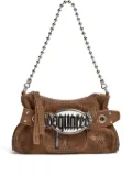 DSQUARED2 Gothic corduroy clutch bag - Brown