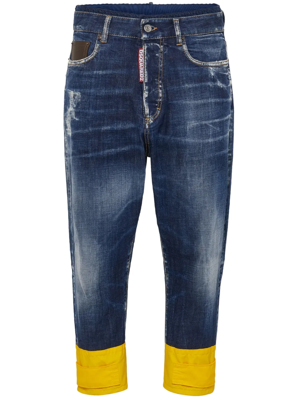 Dsquared2 Stonewashed Slim-cut Jeans In Blue