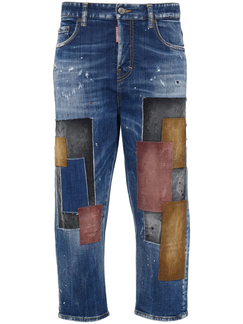 DSQUARED2 jeans rectos con detalle de parche | azul | Image 1