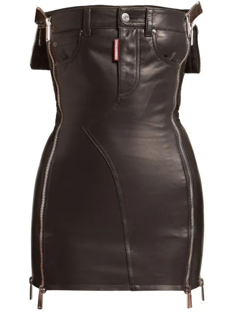 DSQUARED2 leather mini dress S75CV0850D07012 - 0