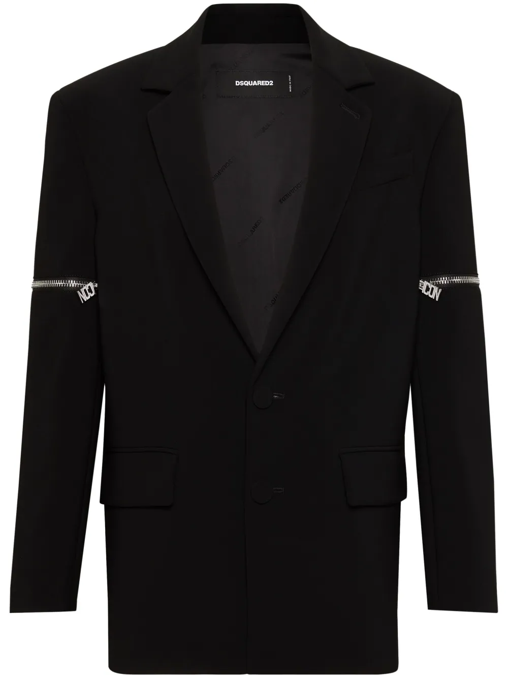 DSQUARED2 Blazer met enkele rij knopen Zwart