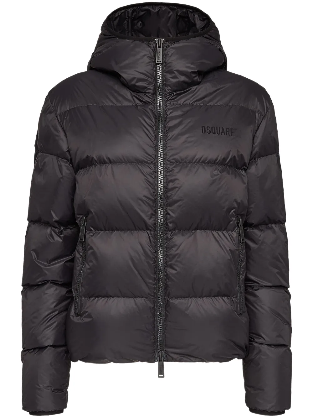 Shop Dsquared2 Hooded Puffer Jacket In Black