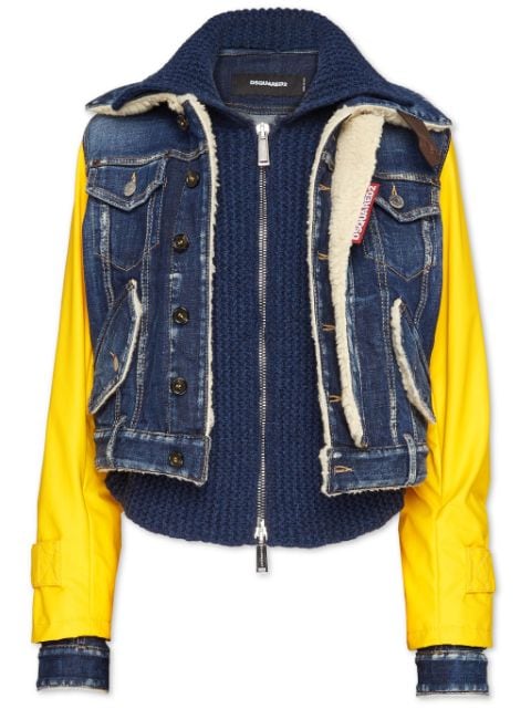 DSQUARED2 zip-up hybrid jacket