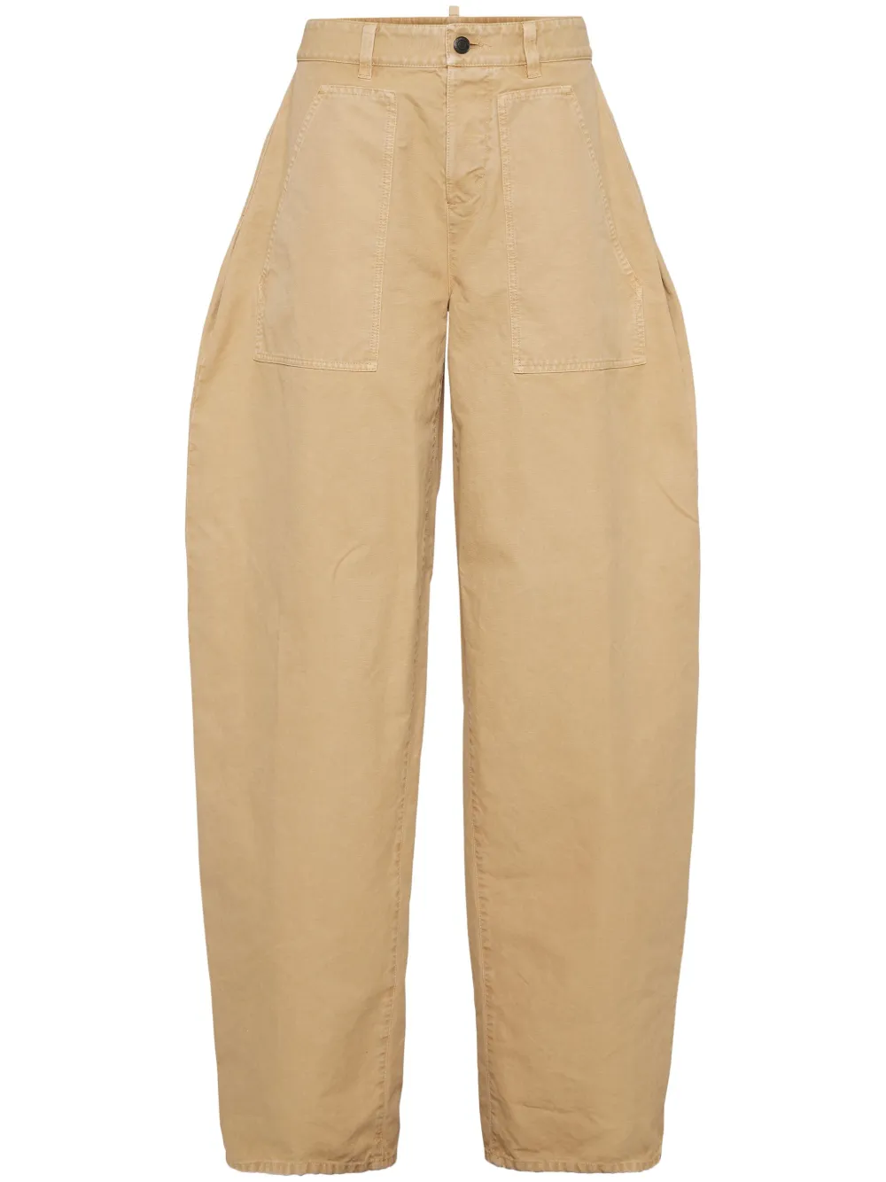 Shop Dsquared2 High-waisted Boyfriend Trousers In Neutrals