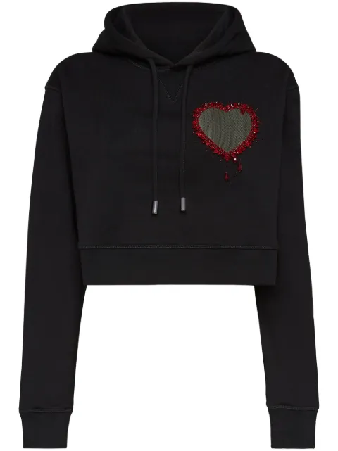 DSQUARED2 bead-embellished cotton hoodie Women