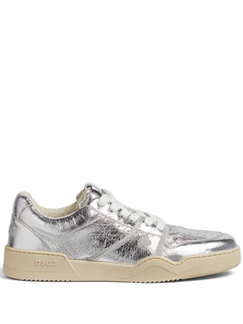 DSQUARED2 metallic leather sneakers Women