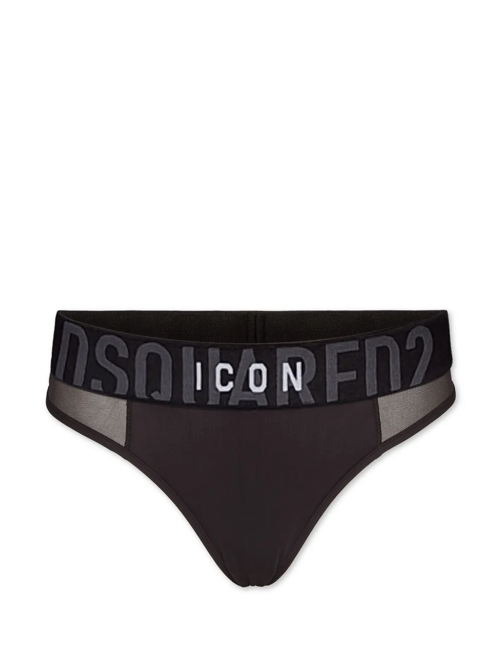 Dsquared2 Icon string met mesh vlak Zwart