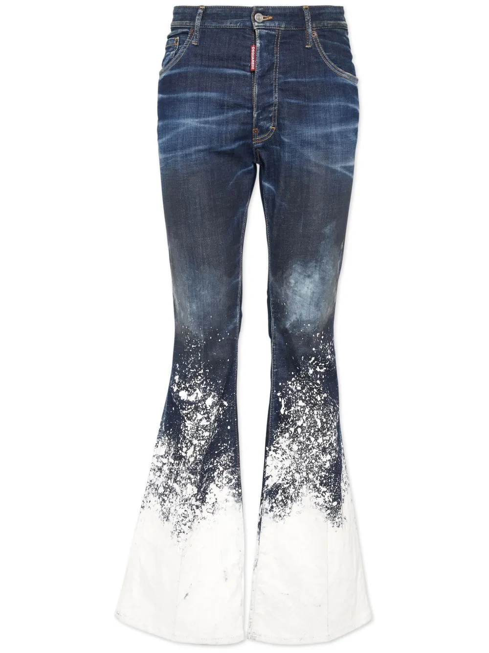 Dsquared2 Washed Flared Jeans In Blue