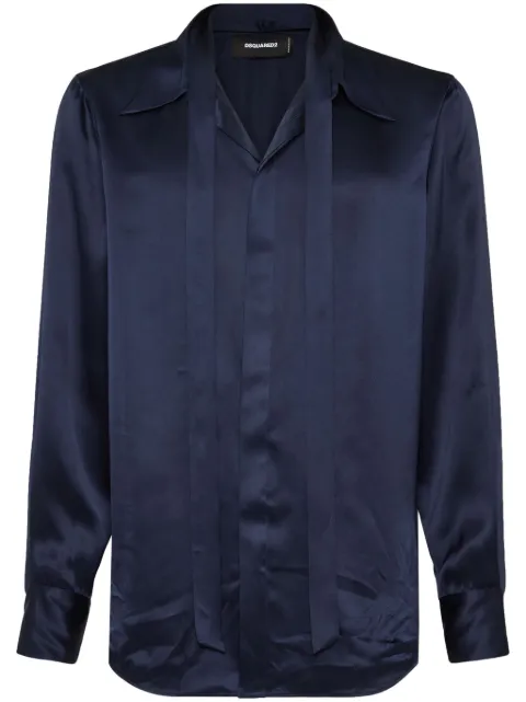 DSQUARED2 tied-neck satin shirt