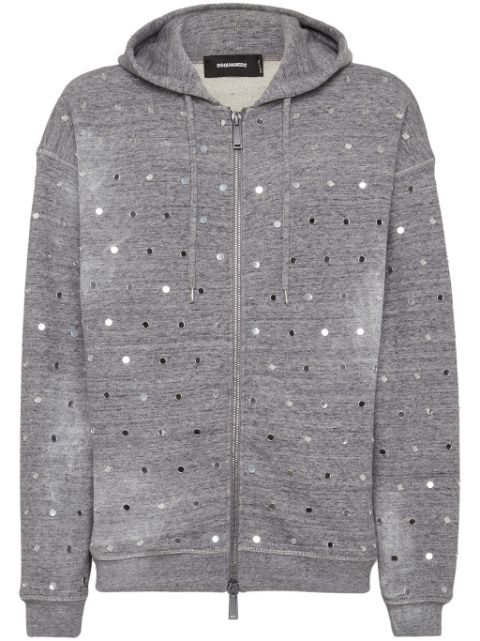 DSQUARED2 zip-up cotton hoodie Men