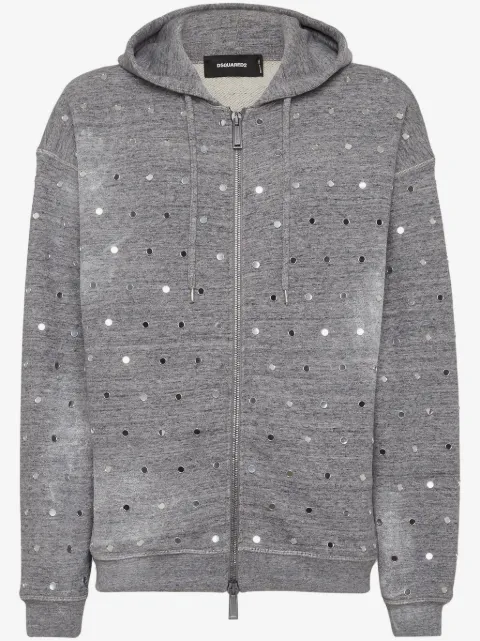 DSQUARED2 zip-up cotton hoodie