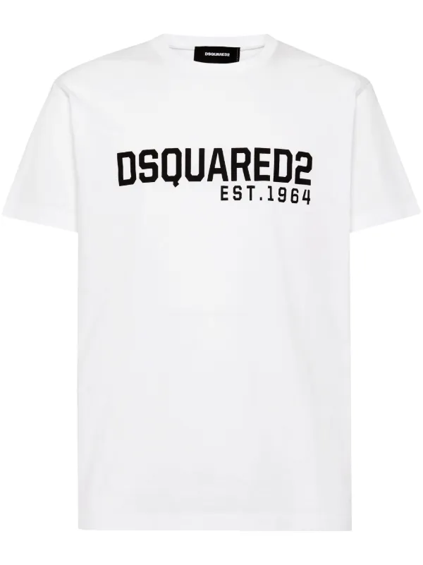 DSQUARED2 グラフィック ロゴ Tシャツ ホワイト Lサイズ メンズ DSQUARED2 ロゴ Tシャツ | ホワイト | FARFETCH JP
