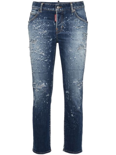 DSQUARED2 distressed slim-leg jeans Women