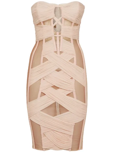 DSQUARED2 Chiffon Bandage Corset mini dress