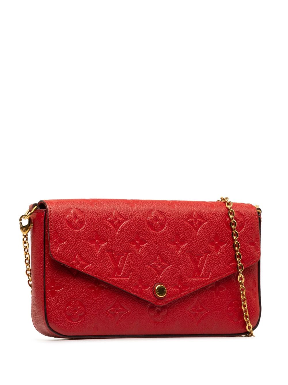 Pre-owned Louis Vuitton 2018 Pochette Félicie Clutch Bag In Red