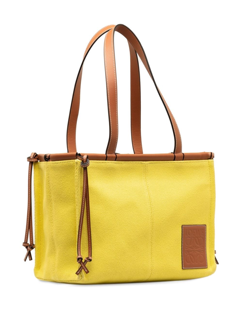 Pre-owned Loewe 2013-2023 Paula's Ibiza Cushion Tote Bag In Yellow