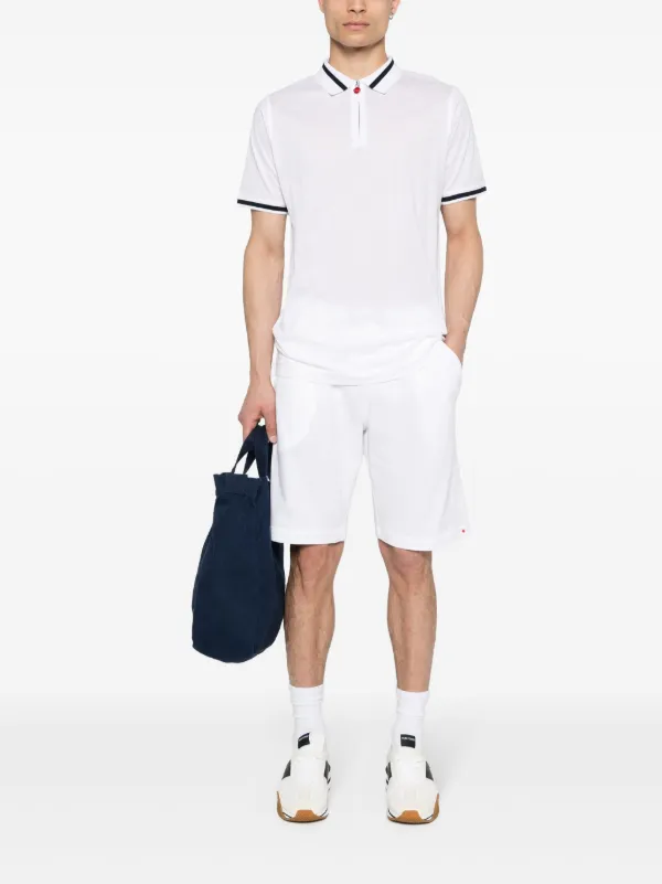 Kiton zip-up Cotton Polo Shirt | White | FARFETCH BN
