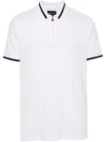 Kiton zip-up cotton polo shirt - White