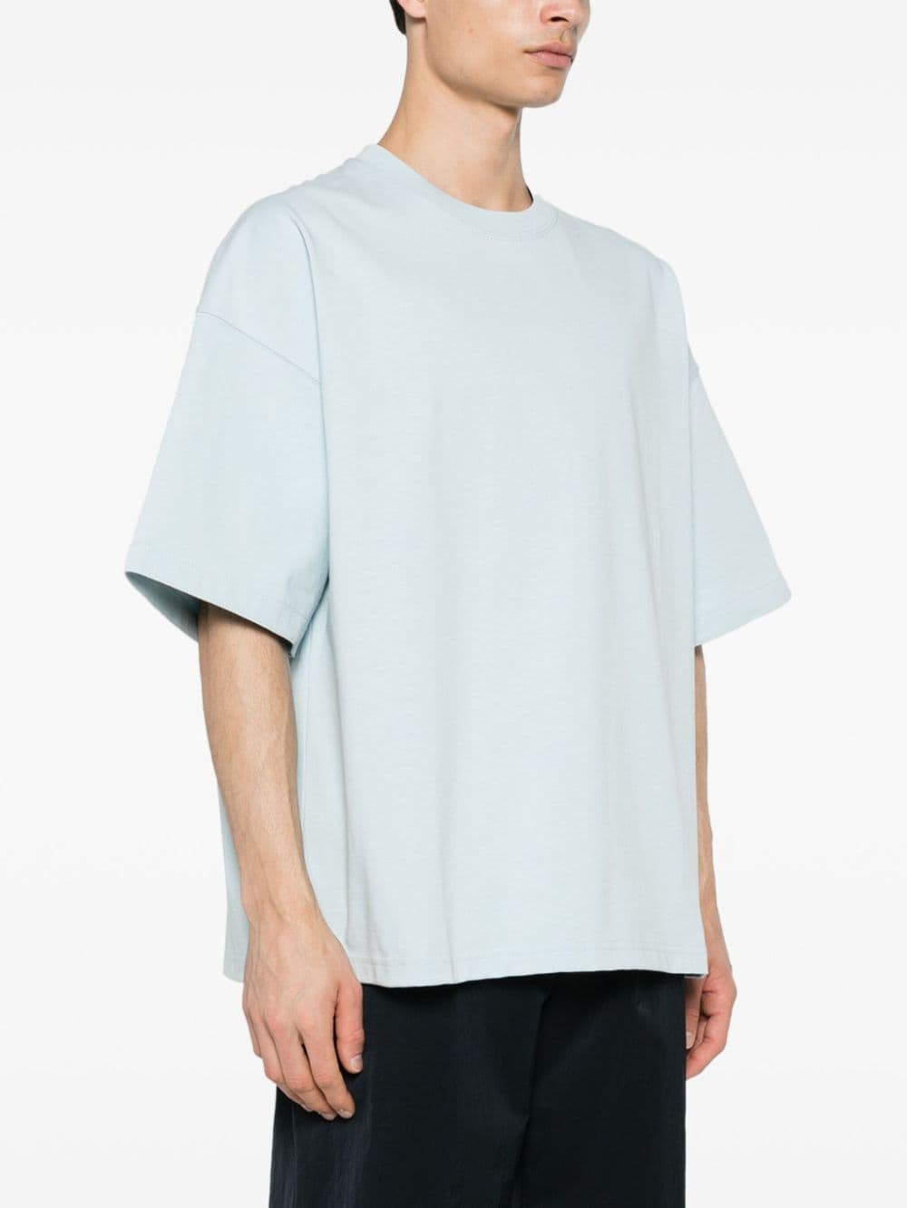 Shop Bottega Veneta Short-sleeve Cotton T-shirt In Blue