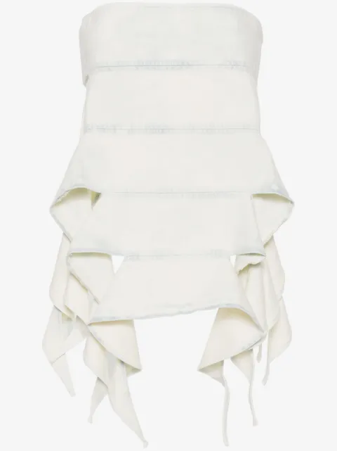 Y/Project bandeau-style denim top