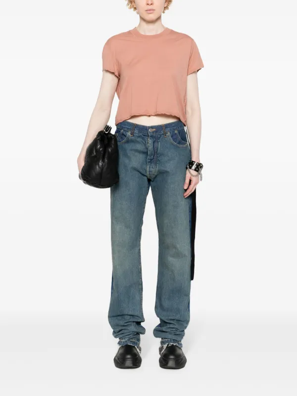 ☆要在庫確認☆【Rick Owens DRKSHDW】クロップド LEVEL Tシャツ Rick Owens DRKSHDW Level クロップドTシャツ | ホワイト