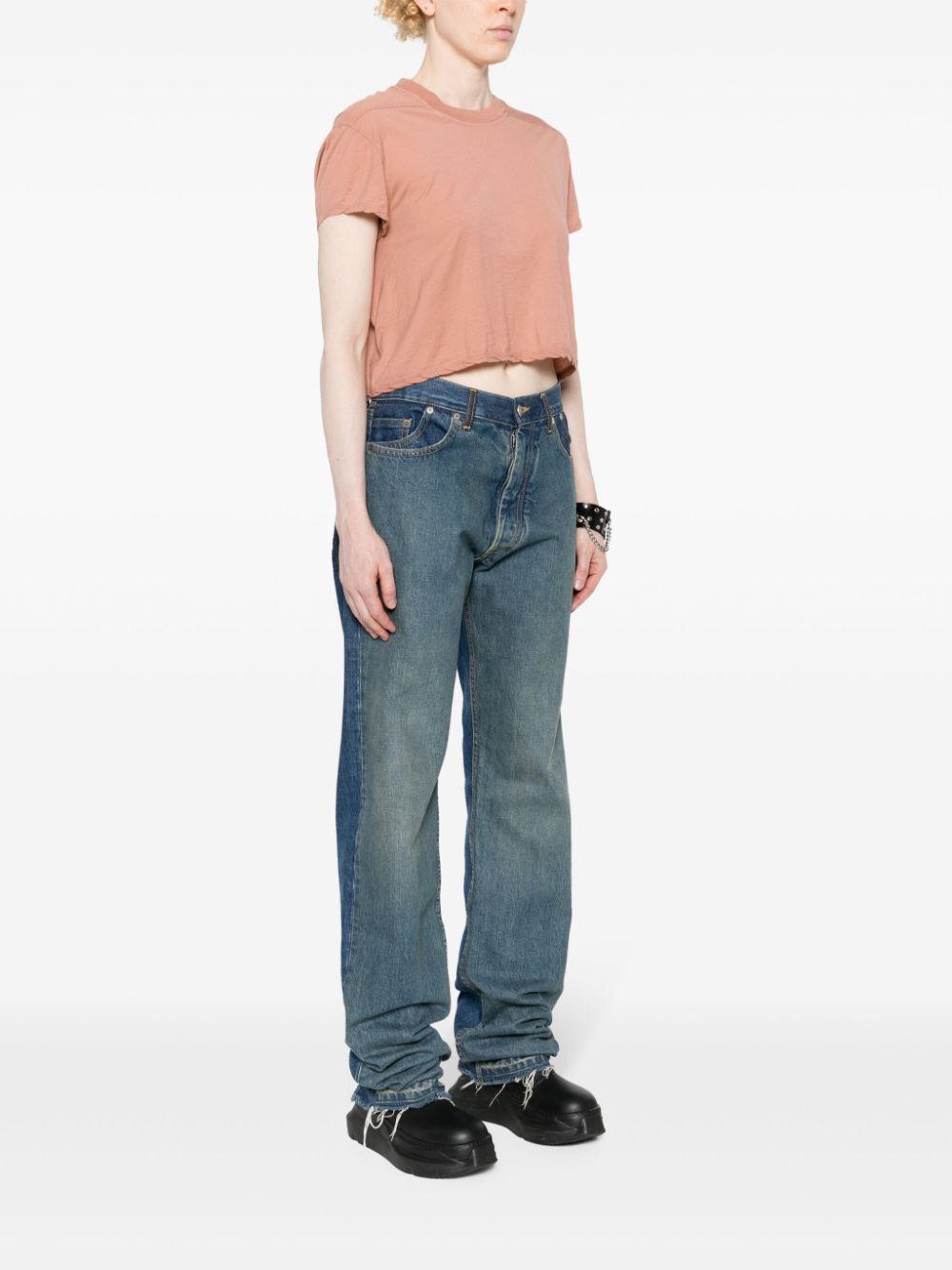 Rick Owens DRKSHDW Cropped T-shirt Roze