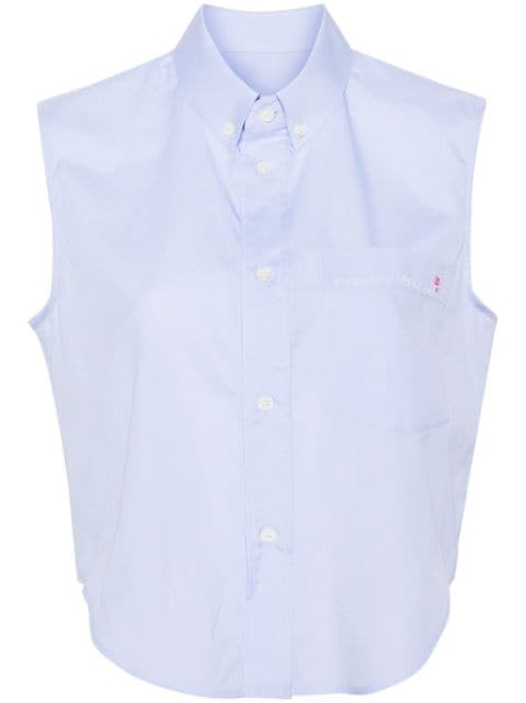 Marni sleeveless cropped cotton shirt