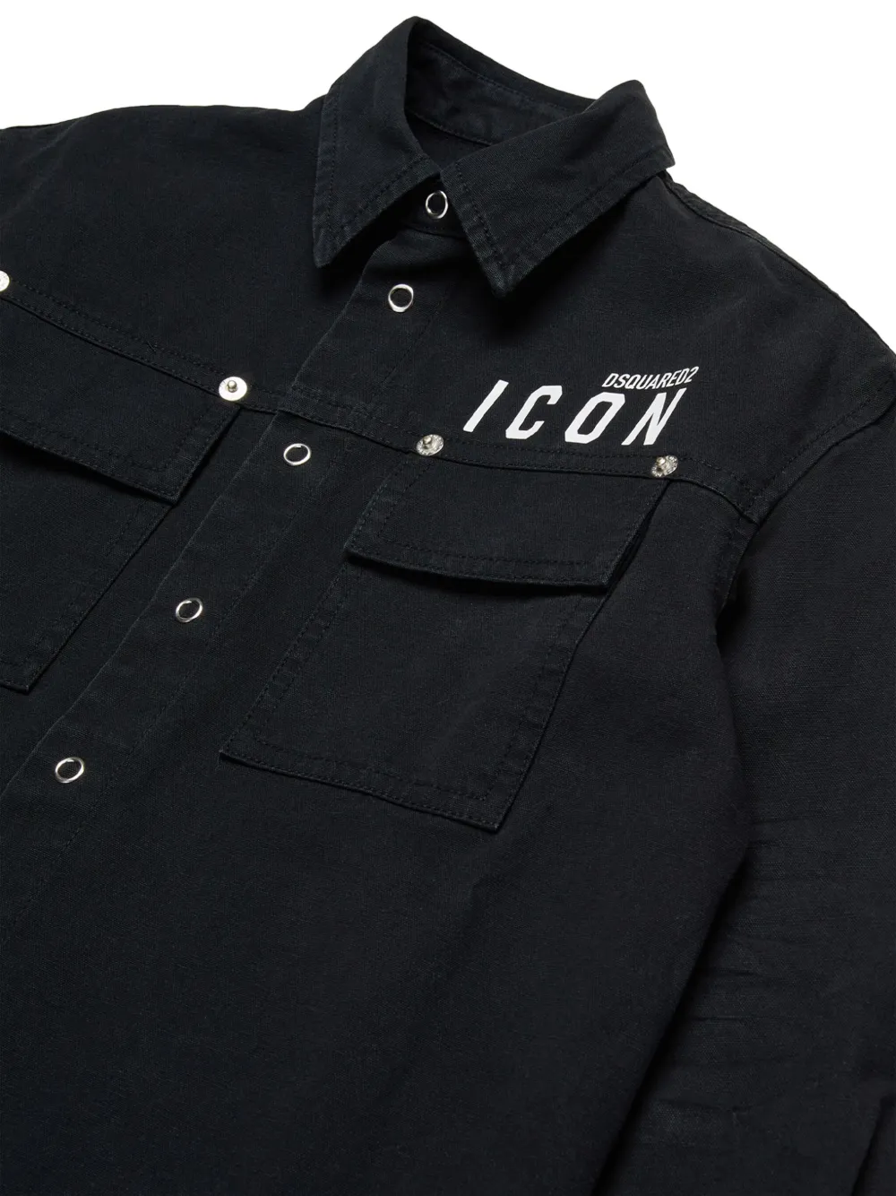 Dsquared2 Logo-print Shirt In Black