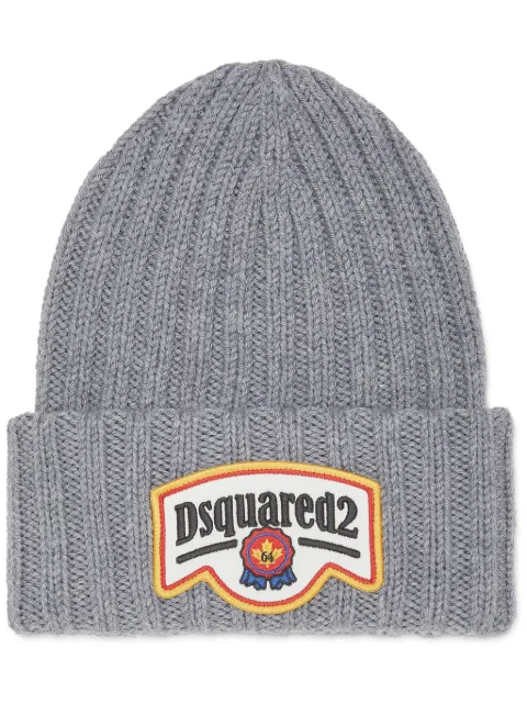 DSQUARED2 logo-appliqué knit beanie 