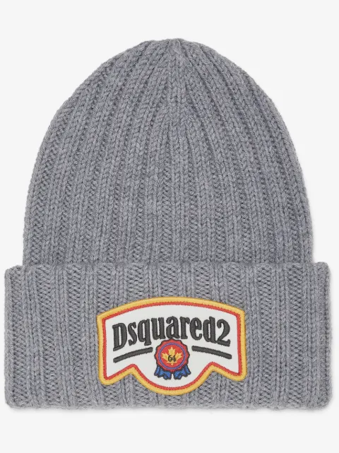 DSQUARED2 logo-appliqué knit beanie