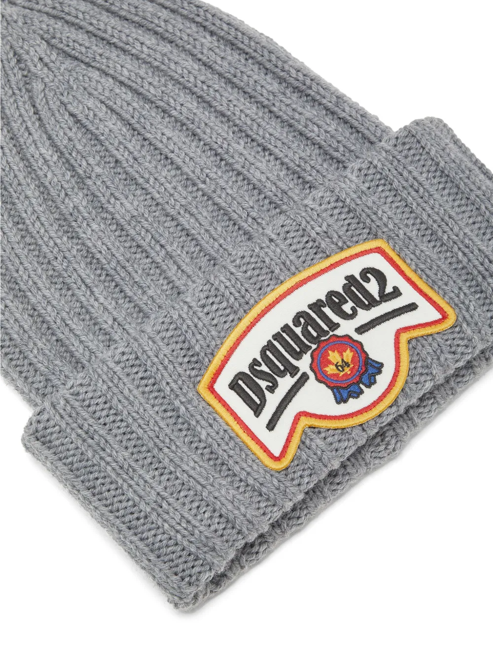 DSQUARED2 Gebreide muts met logopatch Grijs
