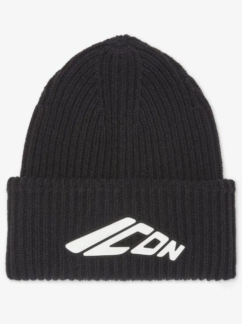 DSQUARED2 Icon-appliqué knitted beanie